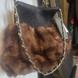 Original NEW w/TAGS PAOLO MASI Designer Mink Bag